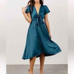 Baltic Born Satin Blue Dress-XXL